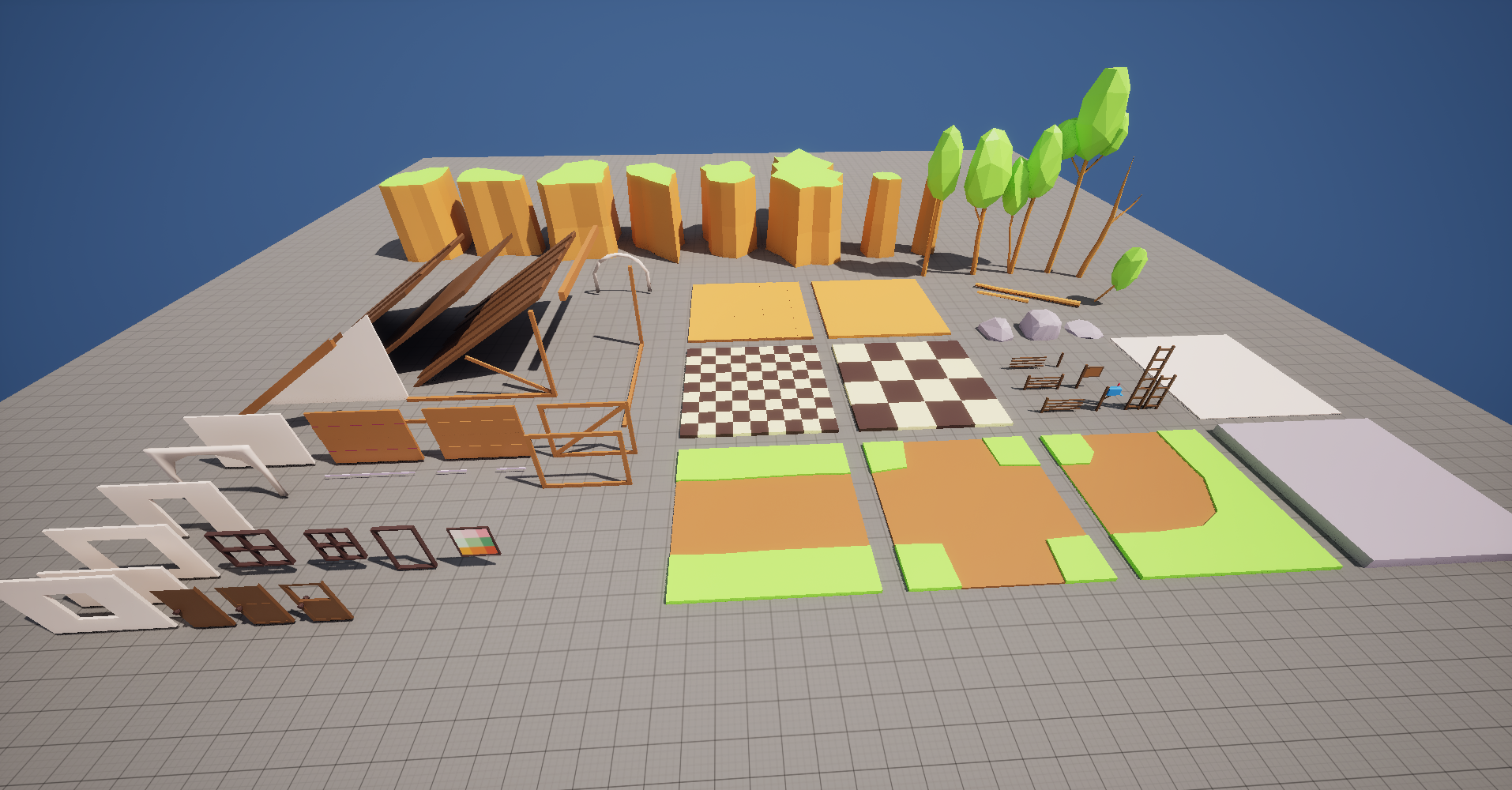 [Free] Modular Cartoon Low Poly Asset Pack